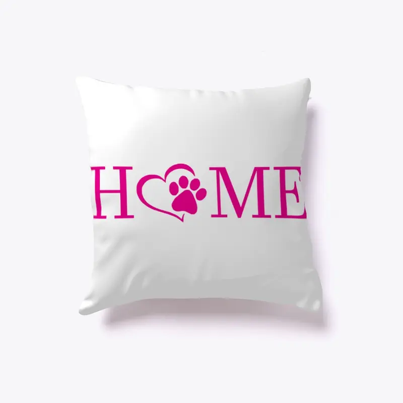 Dog Paw Print Love Home shirt pillow 