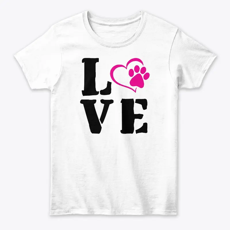 Dog Love with Heart & Paw